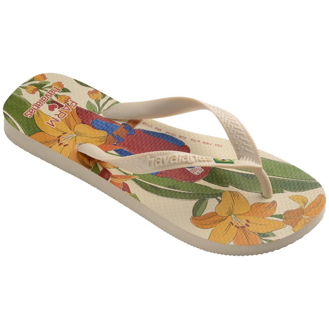 Chinelo Havaianas Farm Ararinhas - Bege Palha