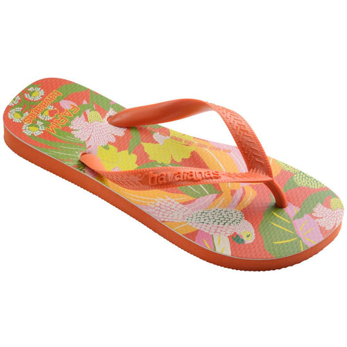 Chinelo Havaianas Farm Neon Flor - Laranja Sunset