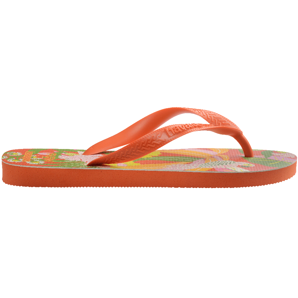 Chinelo Havaianas Farm Neon Flor - Laranja Sunset