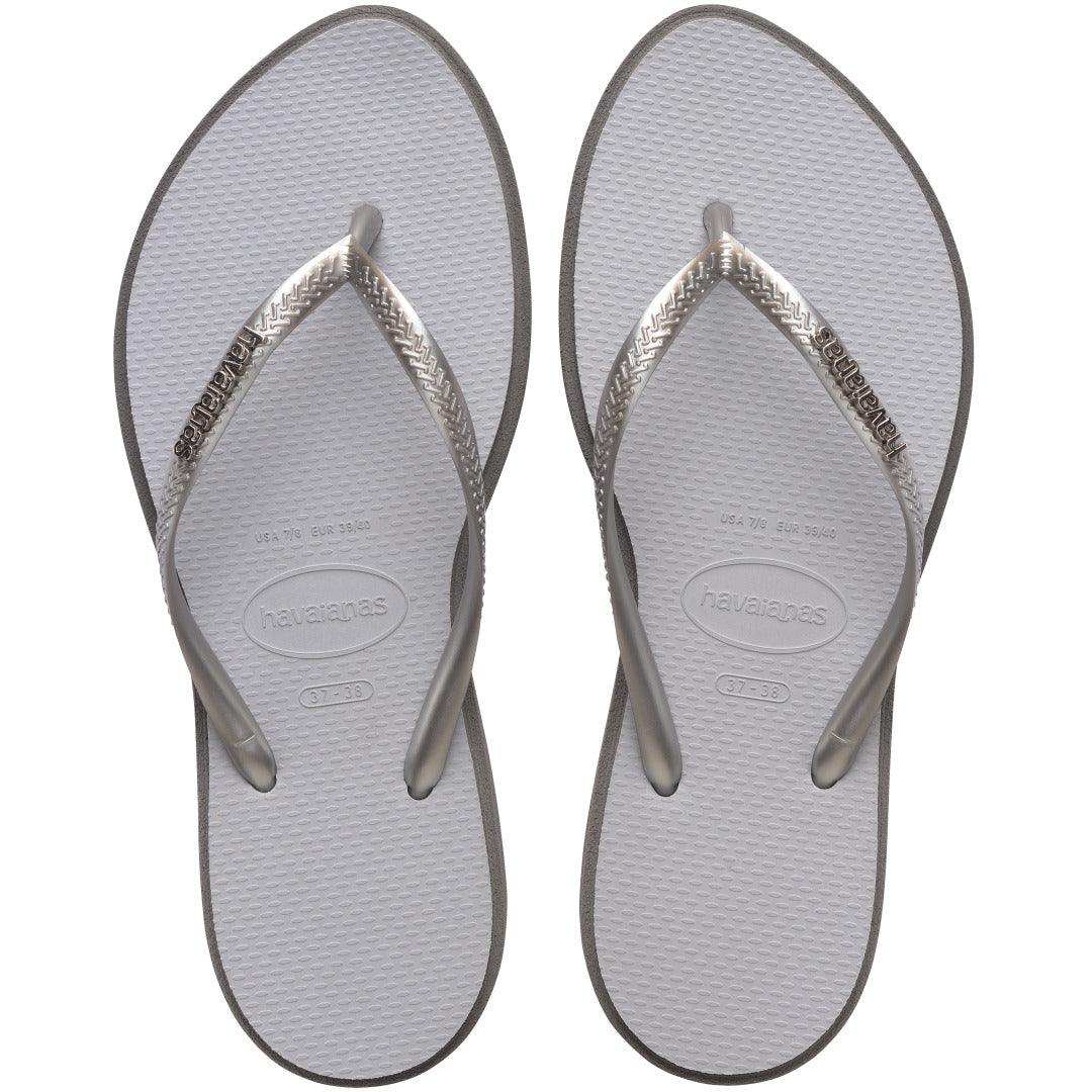 Chinelo Havaianas Slim Point - Cinza Aço