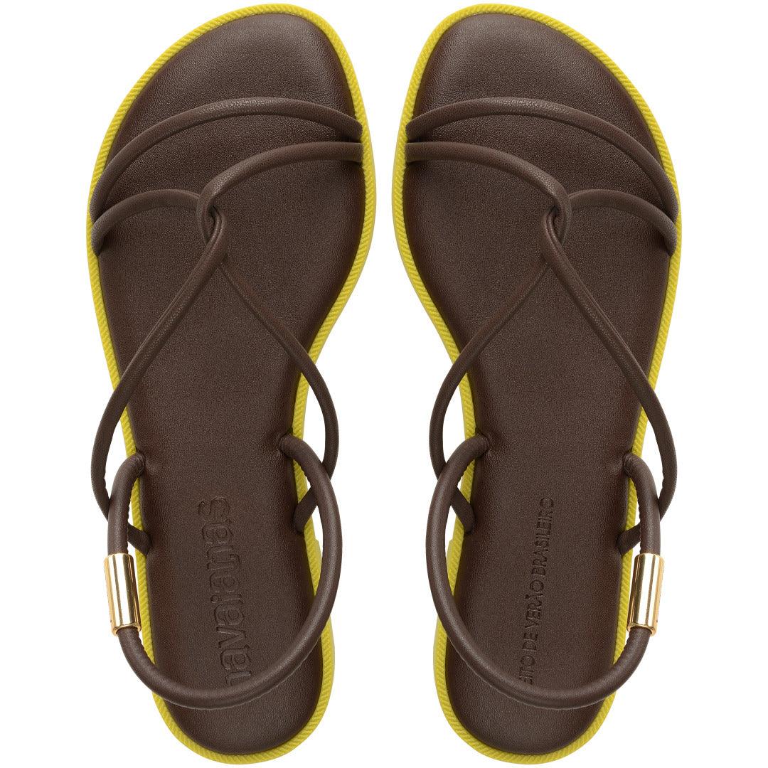 Rasteirinha Havaianas Una Manga - Café