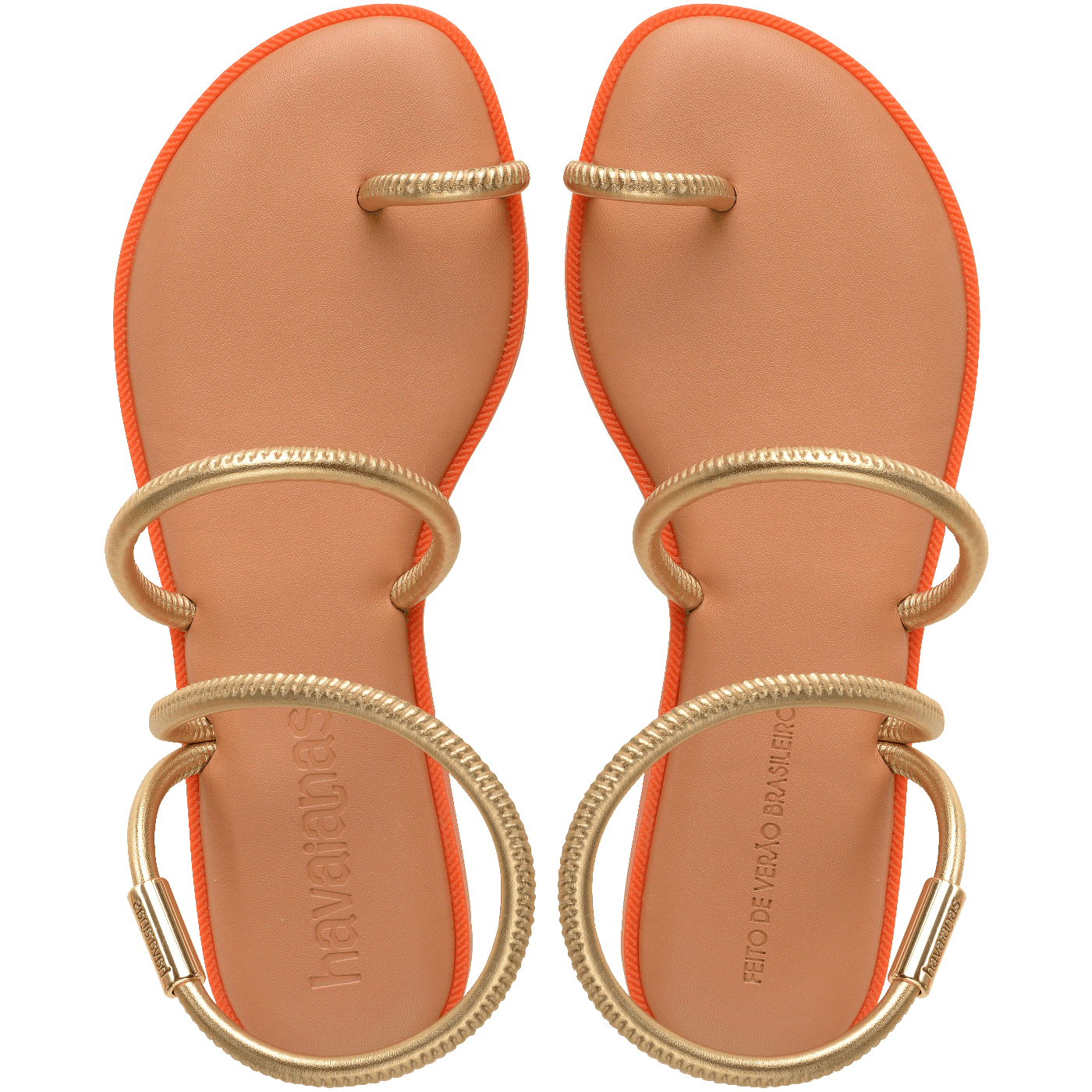 Rasteirinha Havaianas Una Pitanga - Dourado