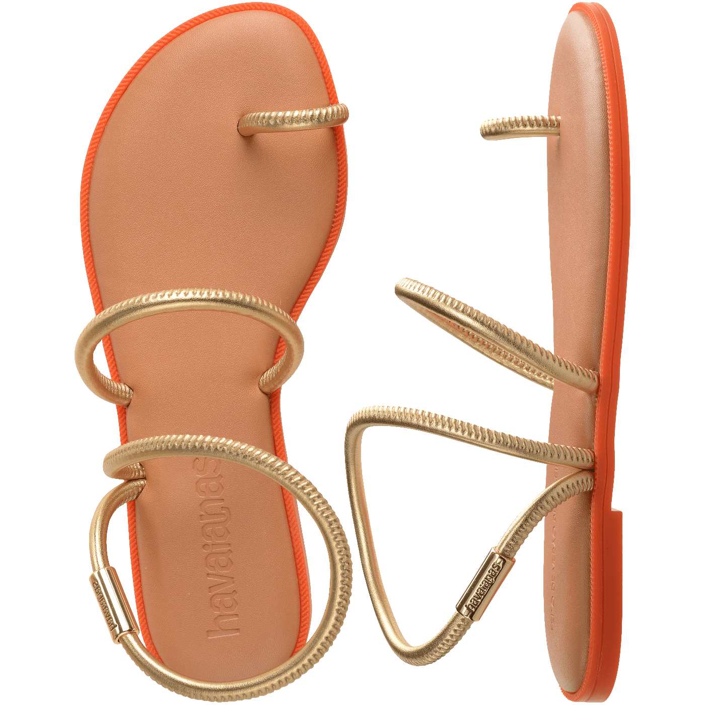 Rasteirinha Havaianas Una Pitanga - Dourado