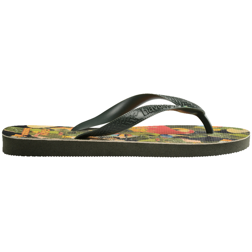 Chinelo Havaianas Farm Folhagens De Pássaros - Verde Olive