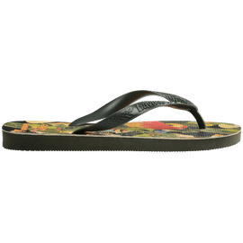 Chinelo Havaianas Farm Folhagens De Pássaros - Verde Olive