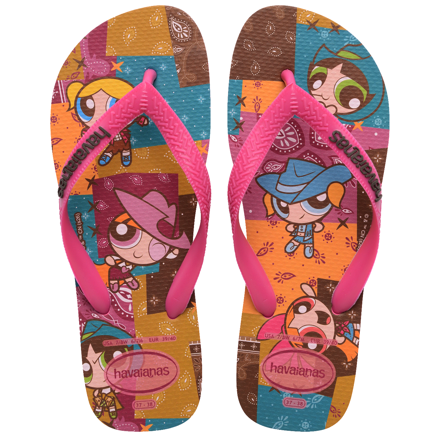 Chinelo Havaianas Top Clássicos Warner Meninas Super Poderosas