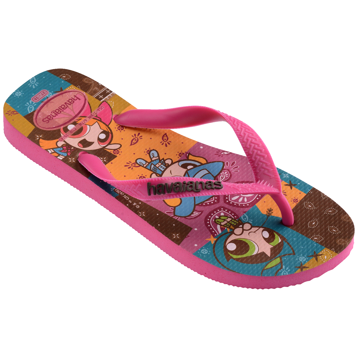 Chinelo Havaianas Top Clássicos Warner Meninas Super Poderosas