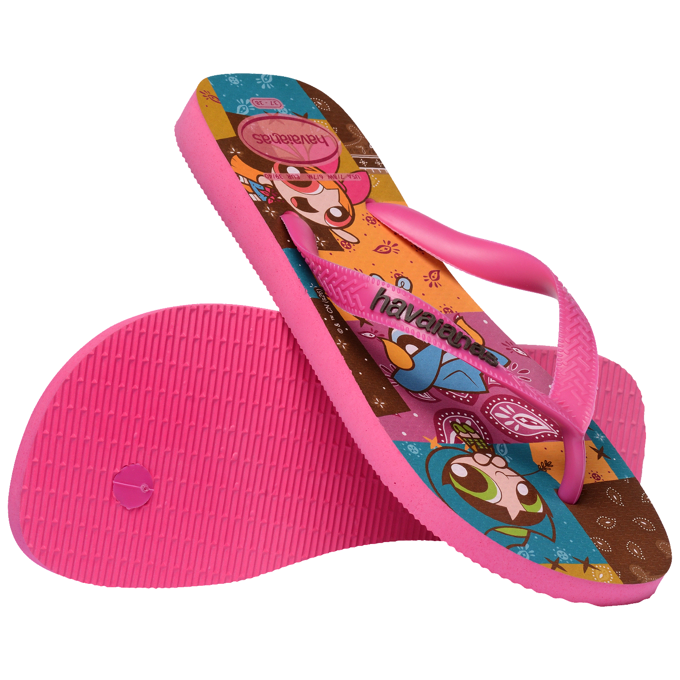 Chinelo Havaianas Top Clássicos Warner Meninas Super Poderosas