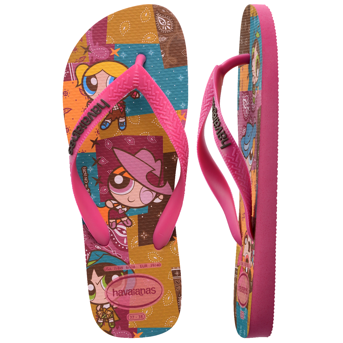 Chinelo Havaianas Top Clássicos Warner Meninas Super Poderosas