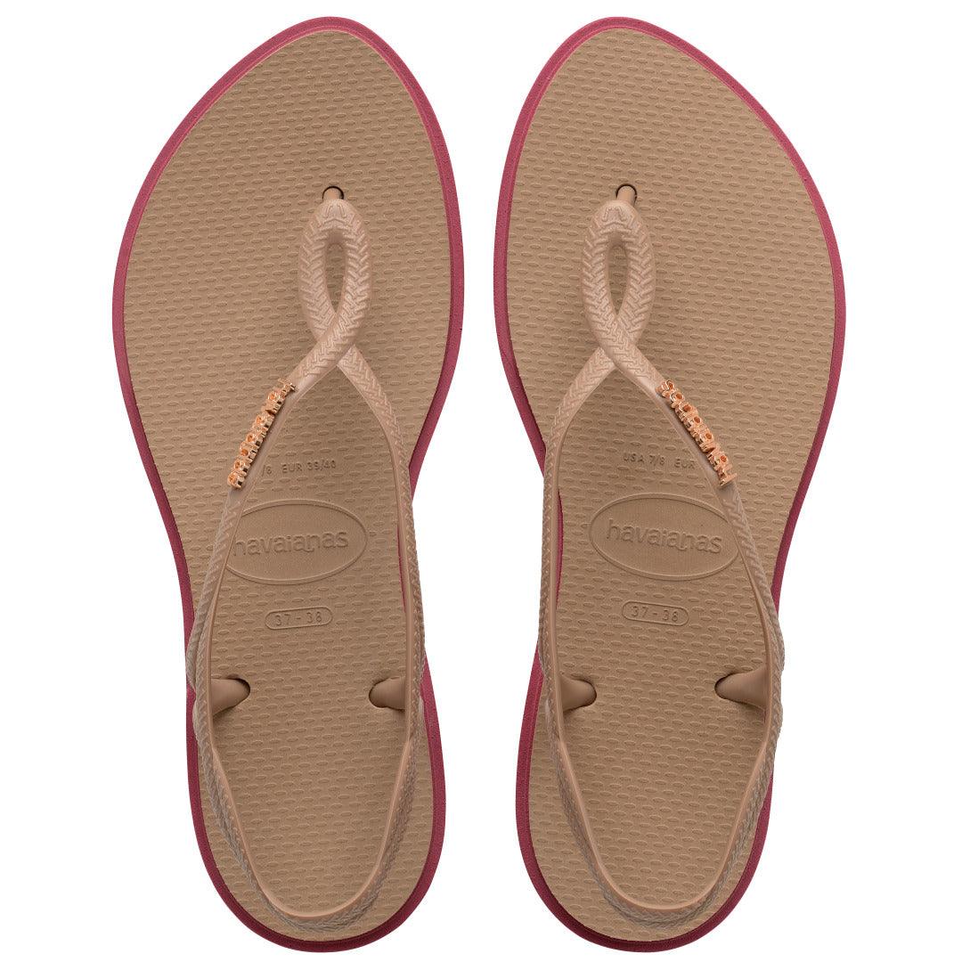 Chinelo Havaianas Luna Point - Rose Gold
