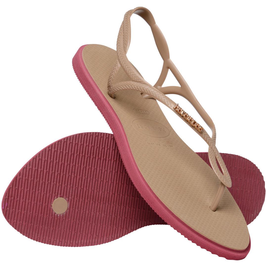 Chinelo Havaianas Luna Point - Rose Gold