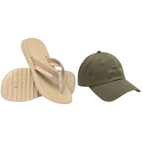Kit Havaianas para eles: Track Plus + Boné