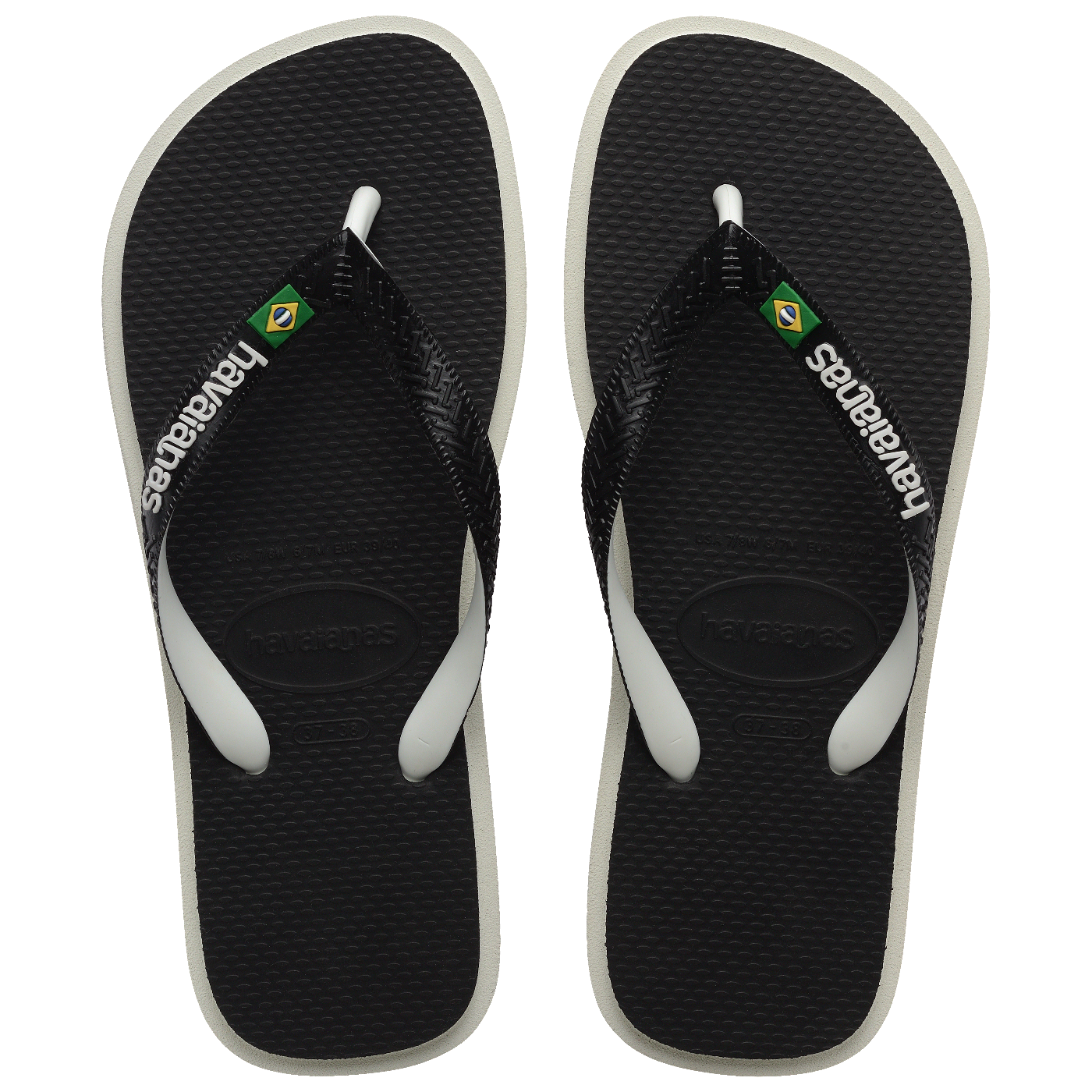 Chinelo Havaianas Brasil Twist - Preto/Branco / 33/34