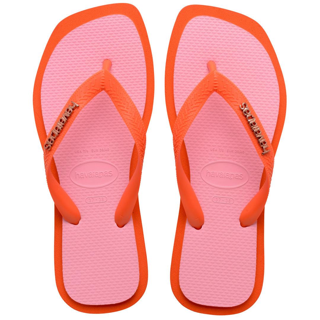 Chinelo Havaianas Top Square Fusion - Laranja sunset
