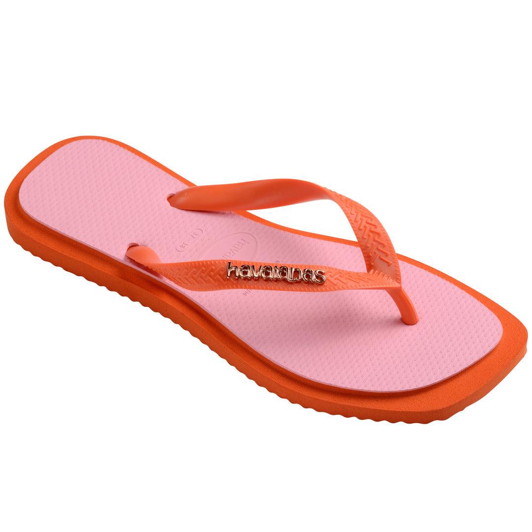 Chinelo Havaianas Top Square Fusion - Laranja sunset