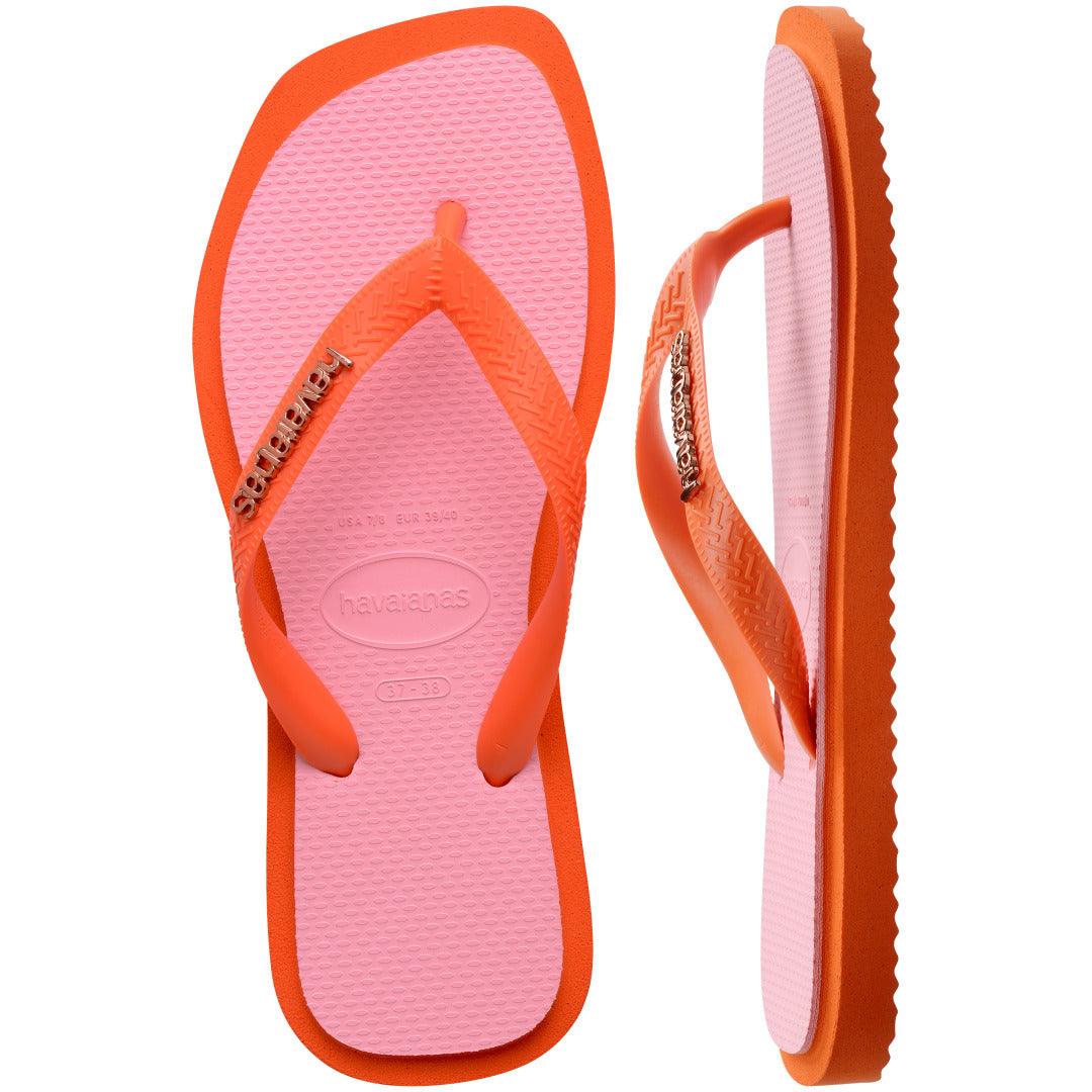 Chinelo Havaianas Top Square Fusion - Laranja sunset