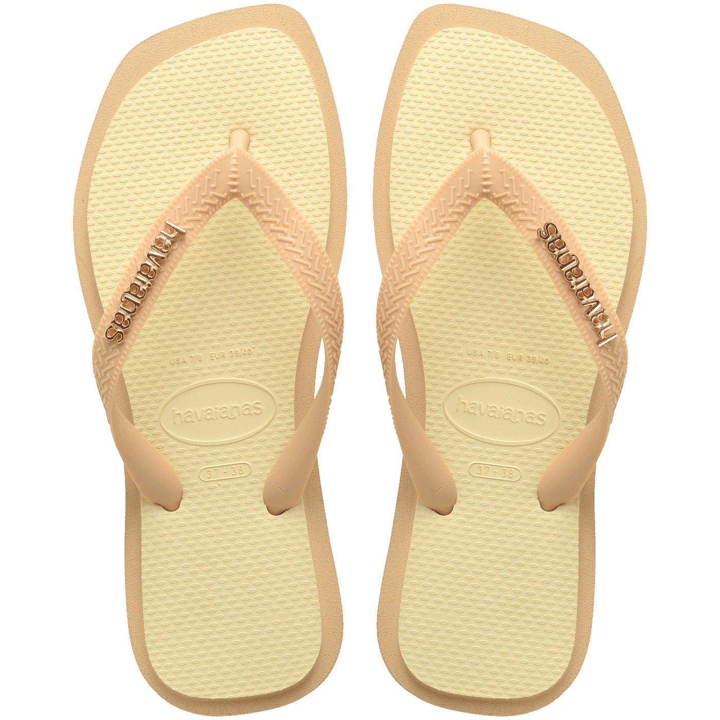 Chinelo Havaianas Top Square Fusion - Dourado
