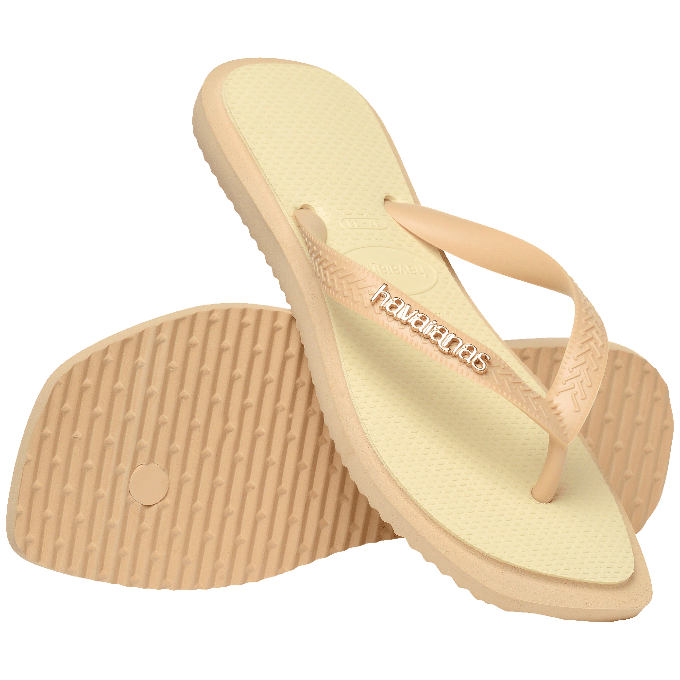 Chinelo Havaianas Top Square Fusion - Dourado