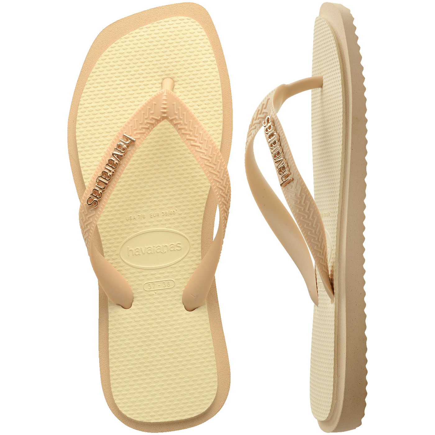 Chinelo Havaianas Top Square Fusion - Dourado