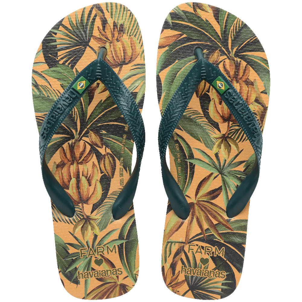 Chinelo Havaianas  Farm Bananarte - Verde Pantanal