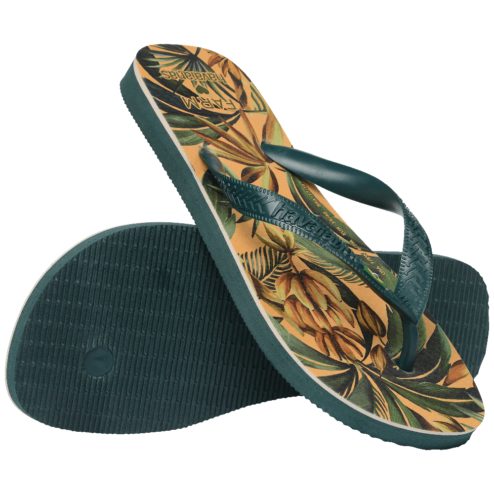 Chinelo Havaianas  Farm Bananarte - Verde Pantanal