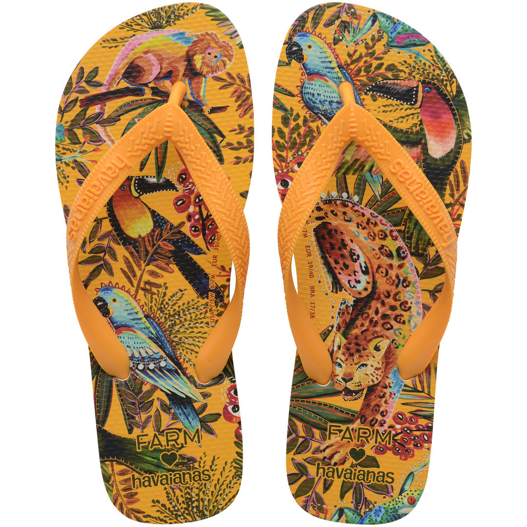 Chinelo Havaianas Farm Selva - Amarelo Pop
