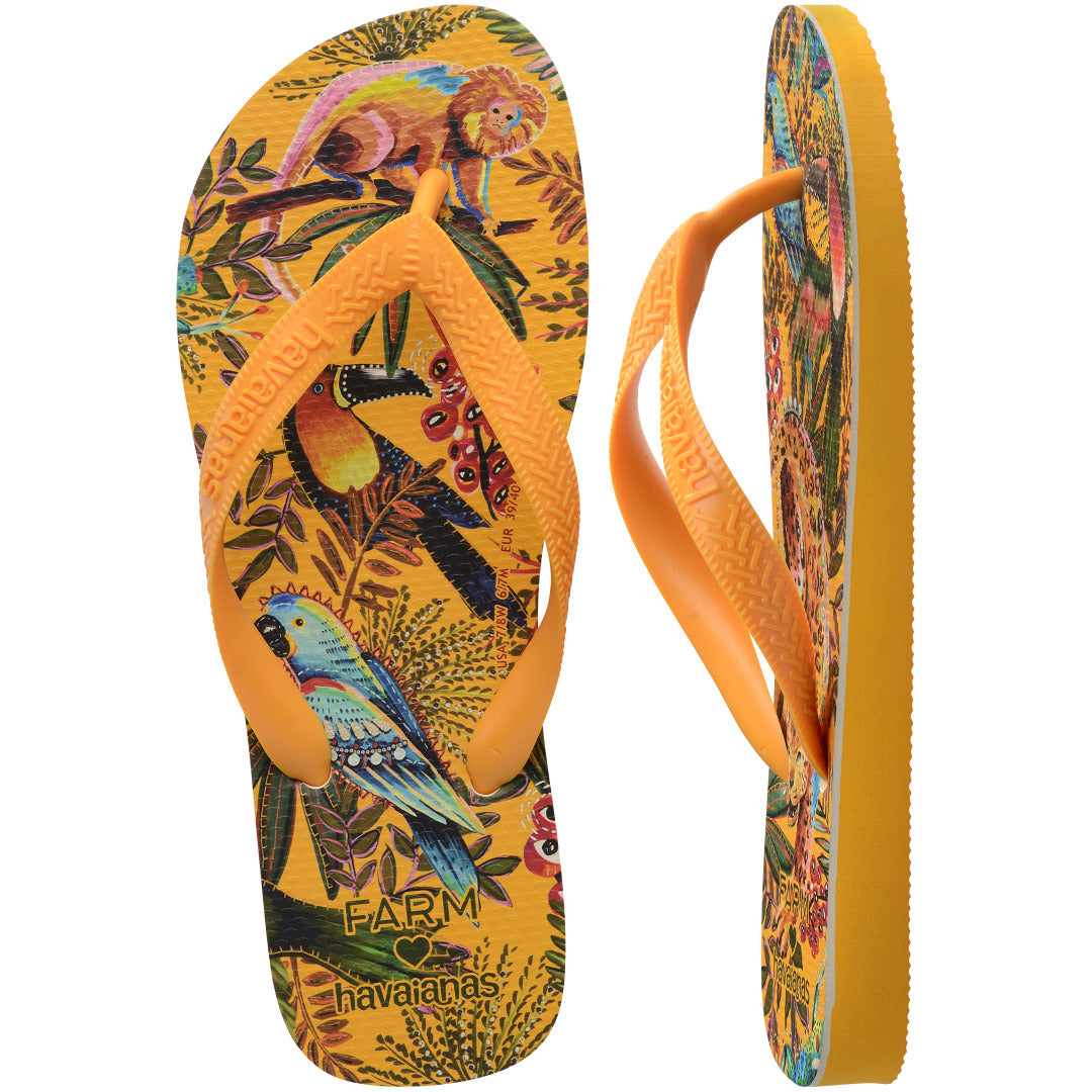Chinelo Havaianas Farm Selva - Amarelo Pop