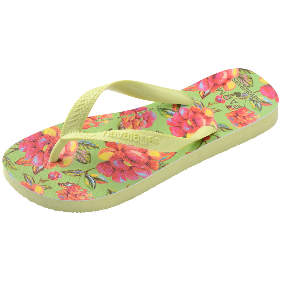 Chinelo Havaianas Farm Flor de Céu - Verde Matcha