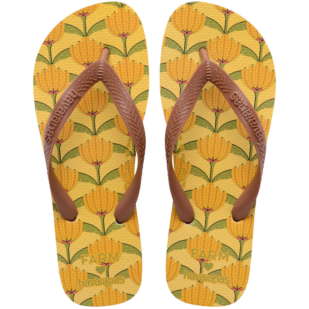 Chinelo Havaianas Farm Banana Deco - Ferrugem