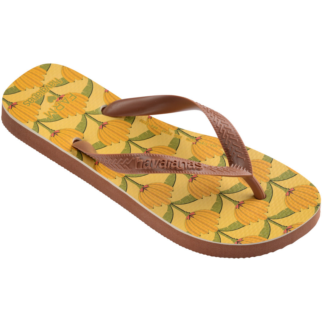 Chinelo Havaianas Farm Banana Deco - Ferrugem