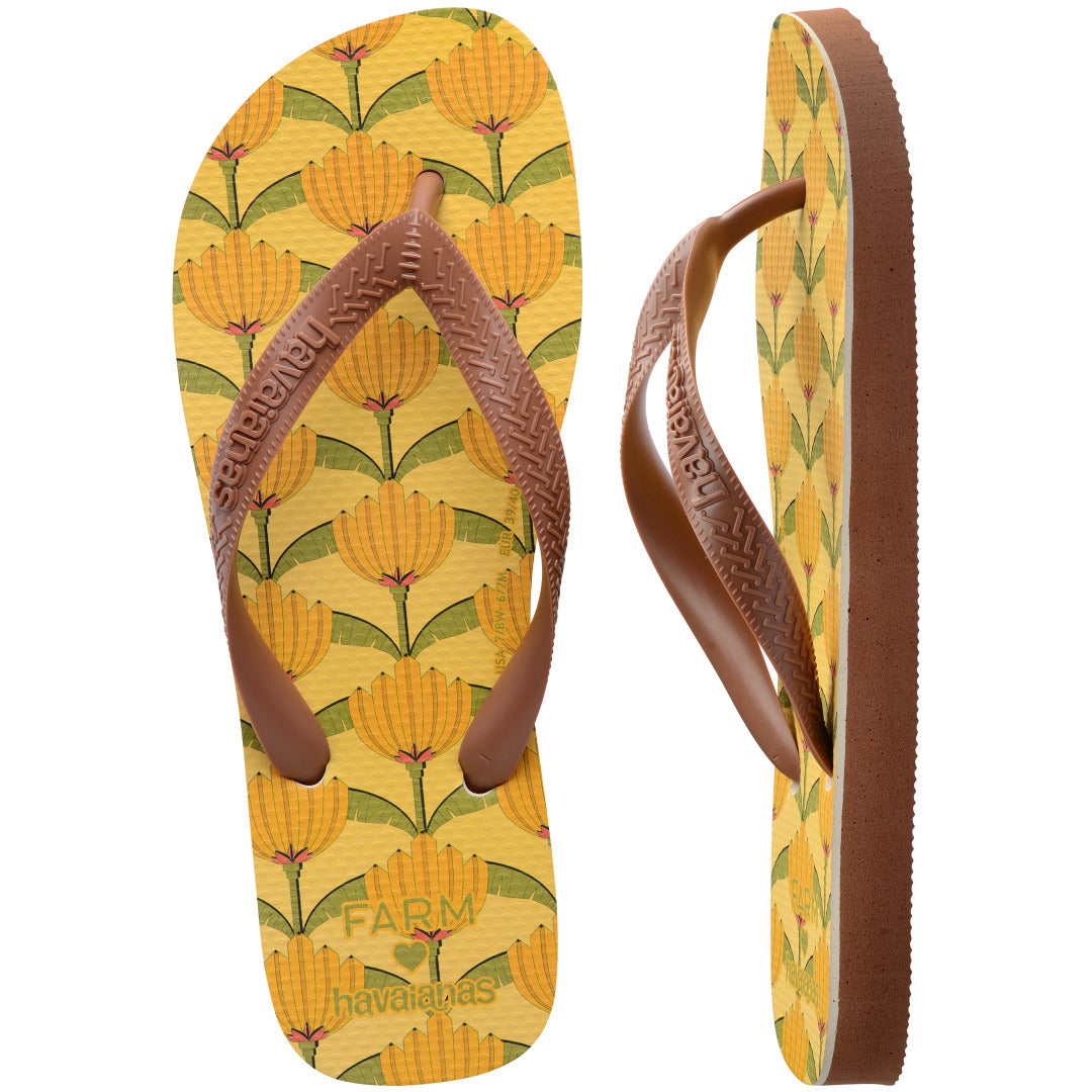 Chinelo Havaianas Farm Banana Deco - Ferrugem