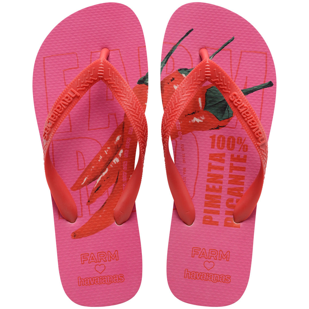 Chinelo Havaianas Farm Pimenta - Vermelho Rubi