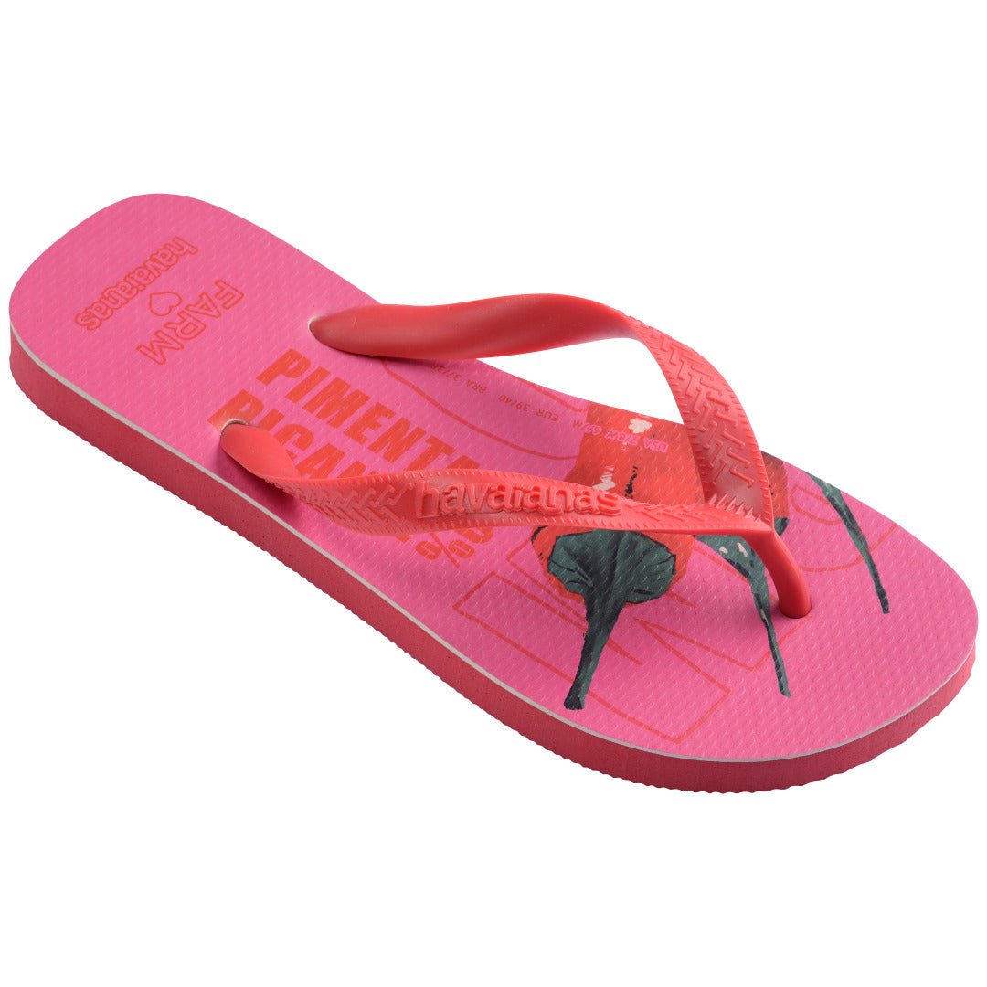 Chinelo Havaianas Farm Pimenta - Vermelho Rubi