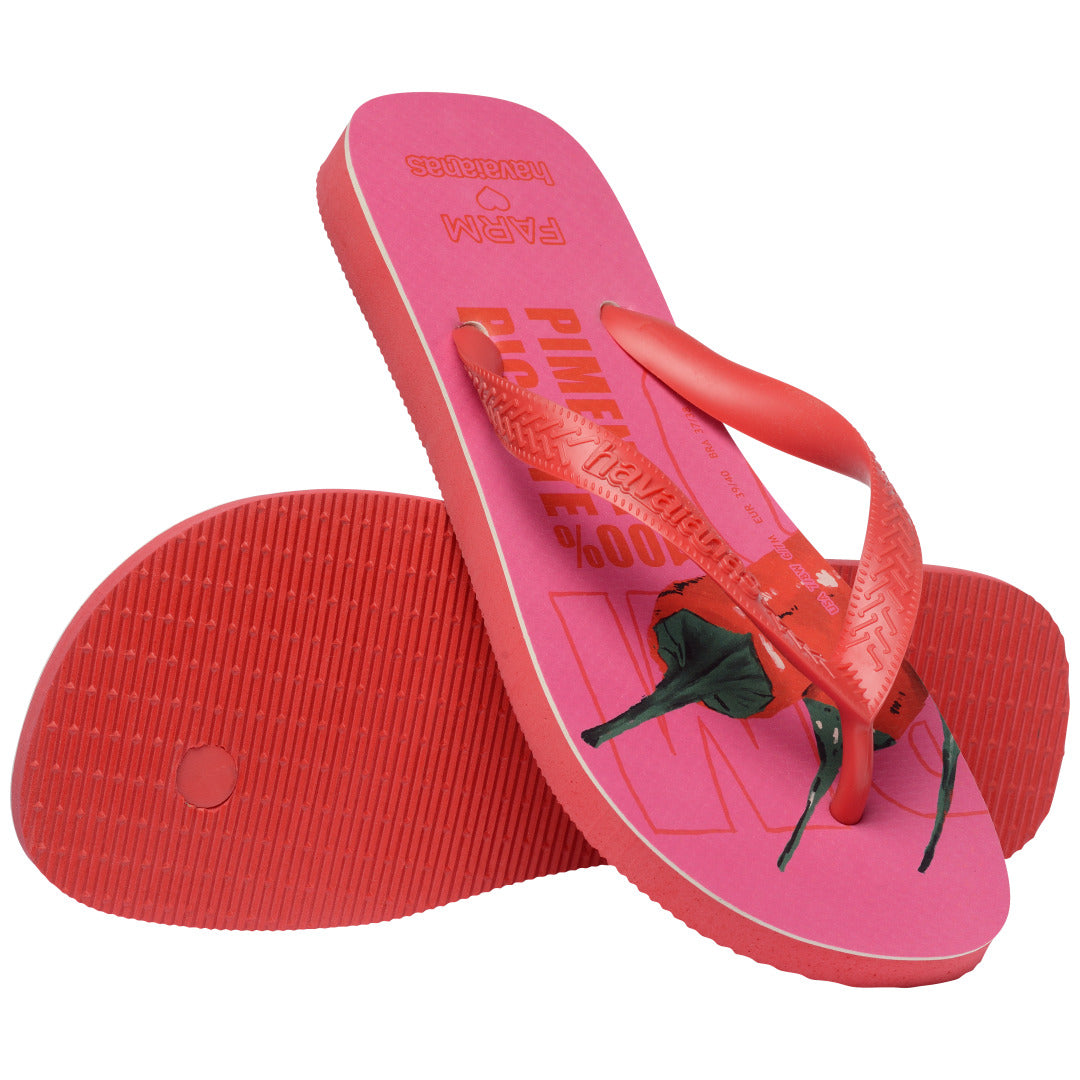 Chinelo Havaianas Farm Pimenta - Vermelho Rubi