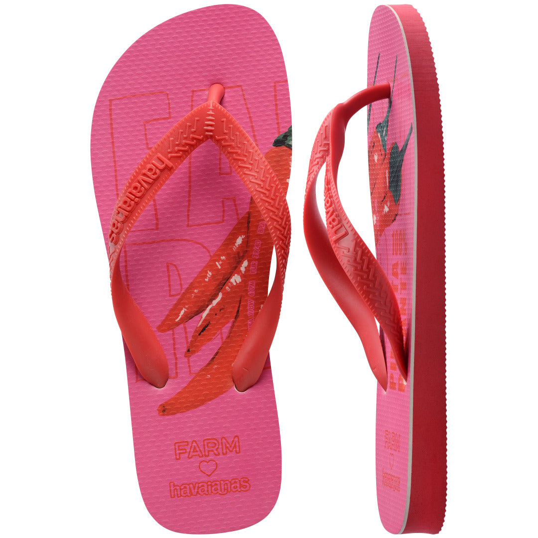Chinelo Havaianas Farm Pimenta - Vermelho Rubi