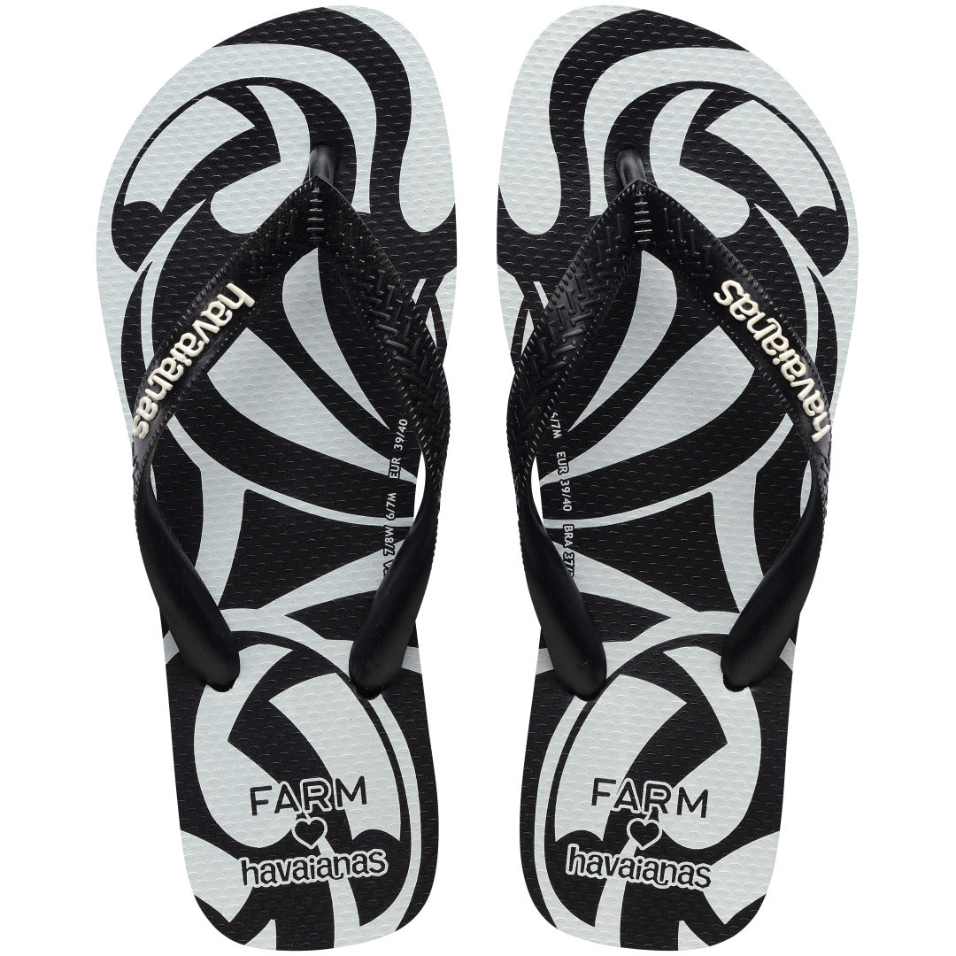 Chinelo Havaianas Farm Tucanada - Preto