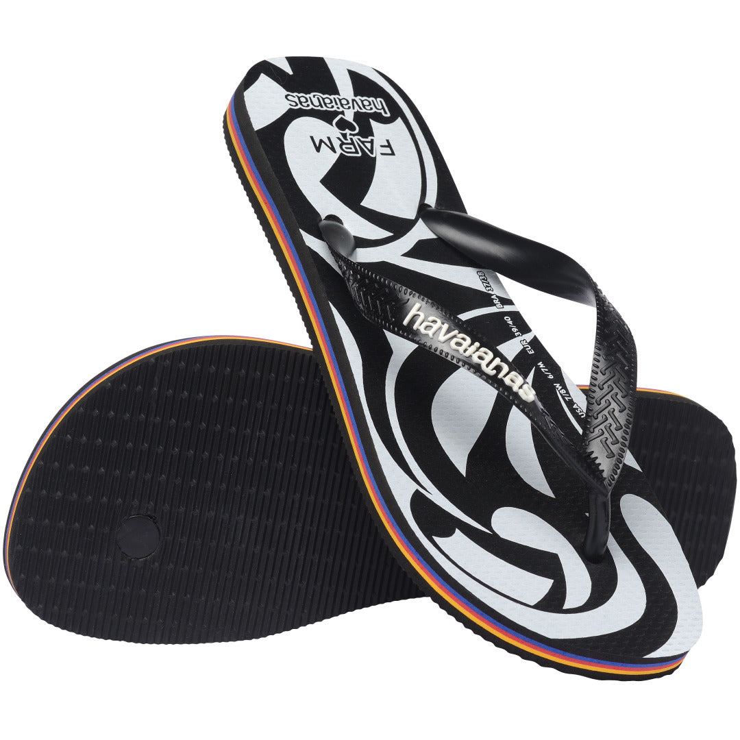 Chinelo Havaianas Farm Tucanada - Preto