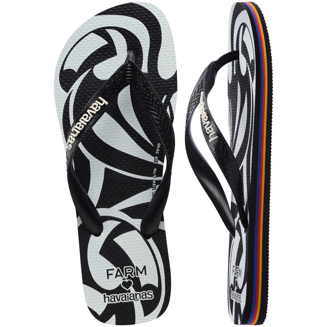 Chinelo Havaianas Farm Tucanada - Preto