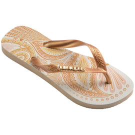 Chinelo Havaianas Farm Papilon - Dourado