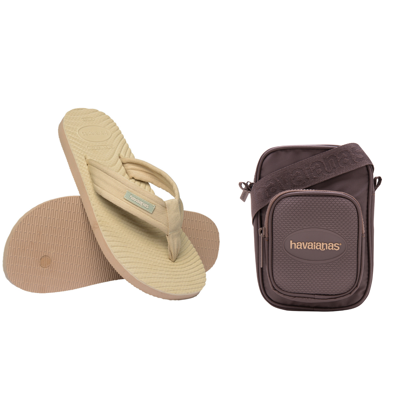 Kit Havaianas para eles: Surfer Coast + Shoulder Bag