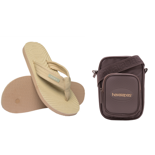Kit Havaianas para eles: Surfer Coast + Shoulder Bag
