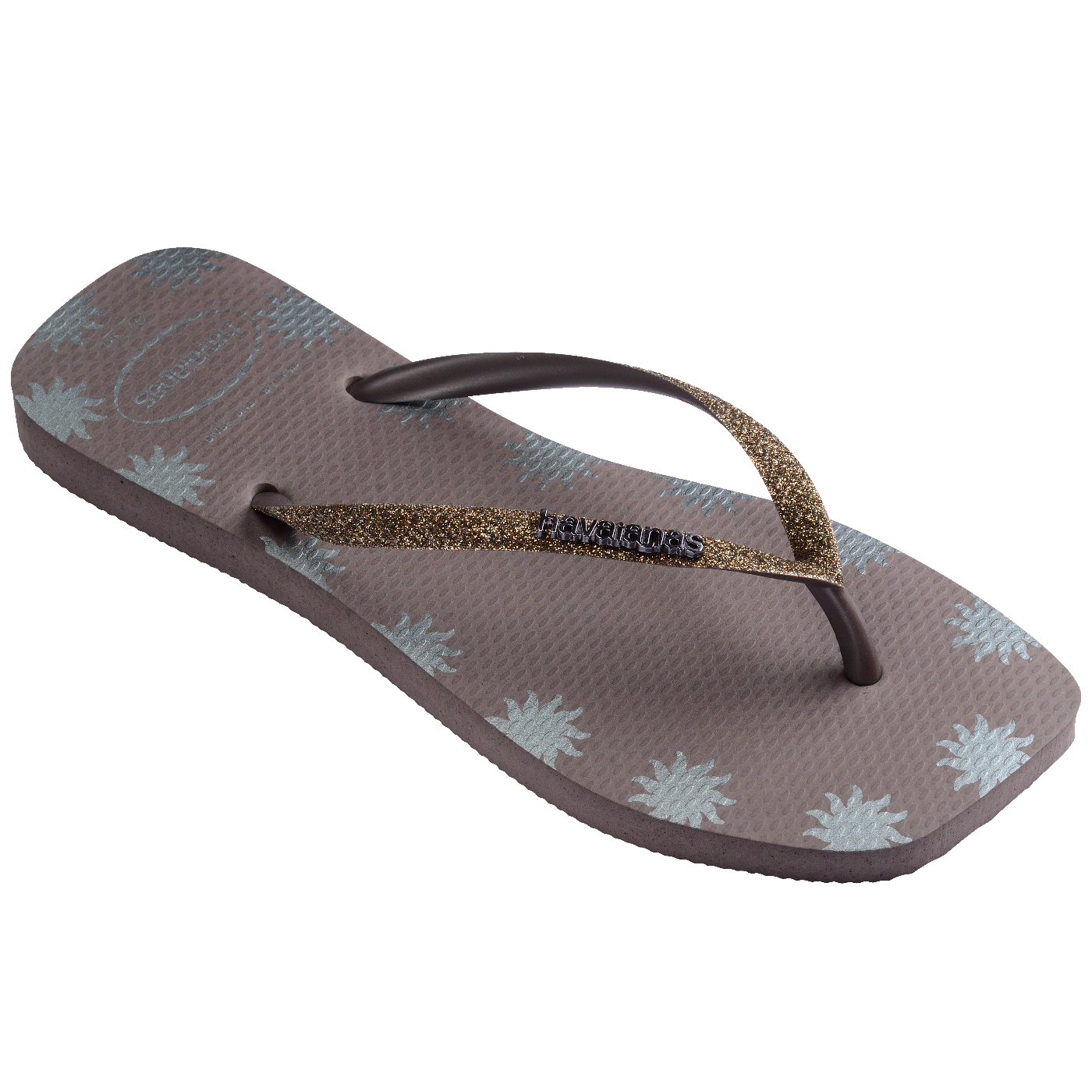 Chinelo Havaianas Slim Square Glitter Contour