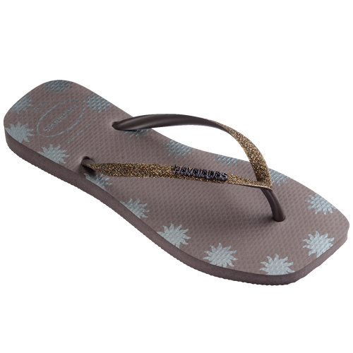 Chinelo Havaianas Slim Square Glitter Contour