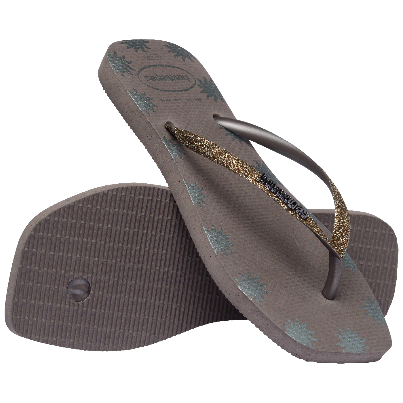 Chinelo Havaianas Slim Square Glitter Contour