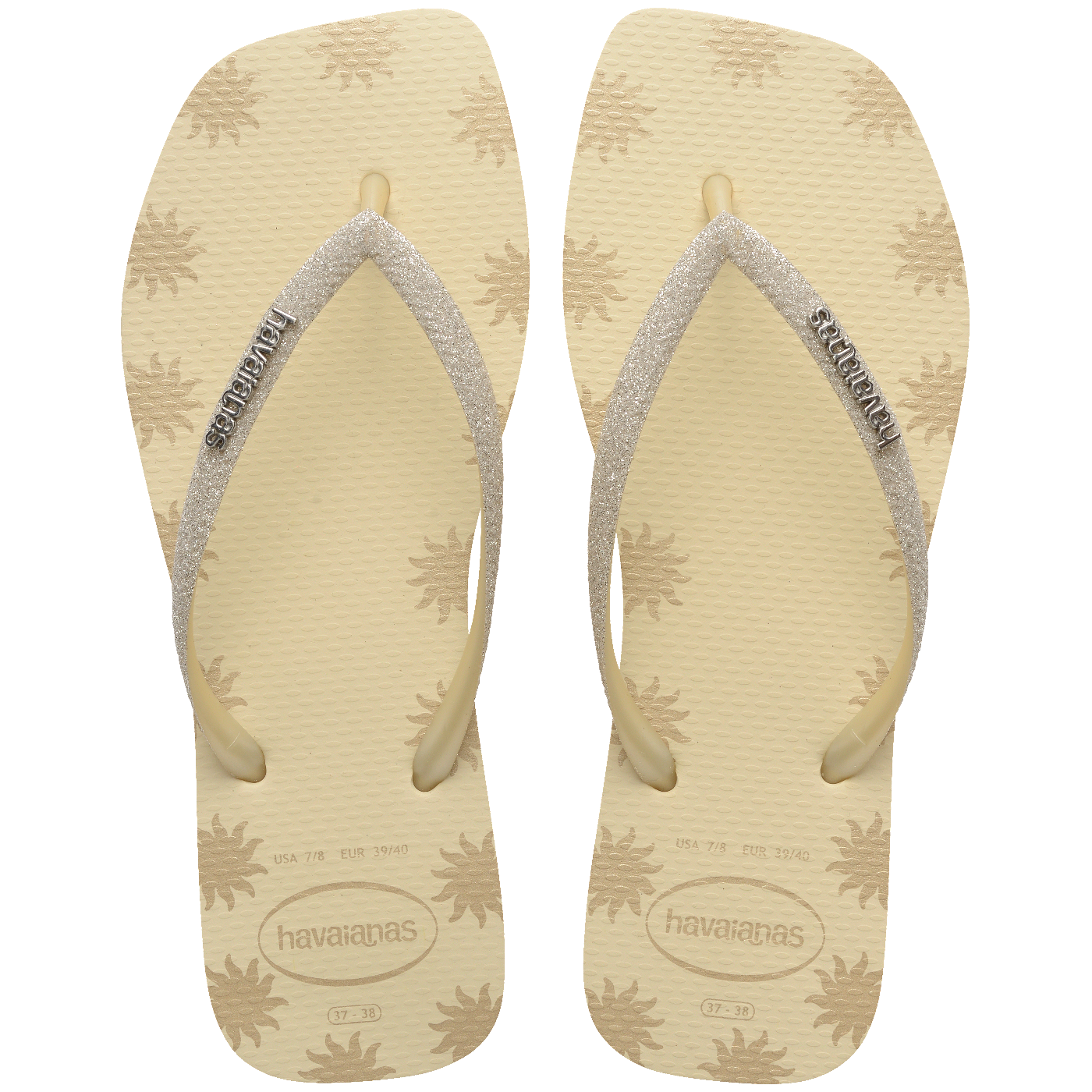 Chinelo Havaianas Slim Square Glitter Contour