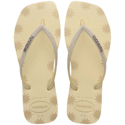 Chinelo Havaianas Slim Square Glitter Contour