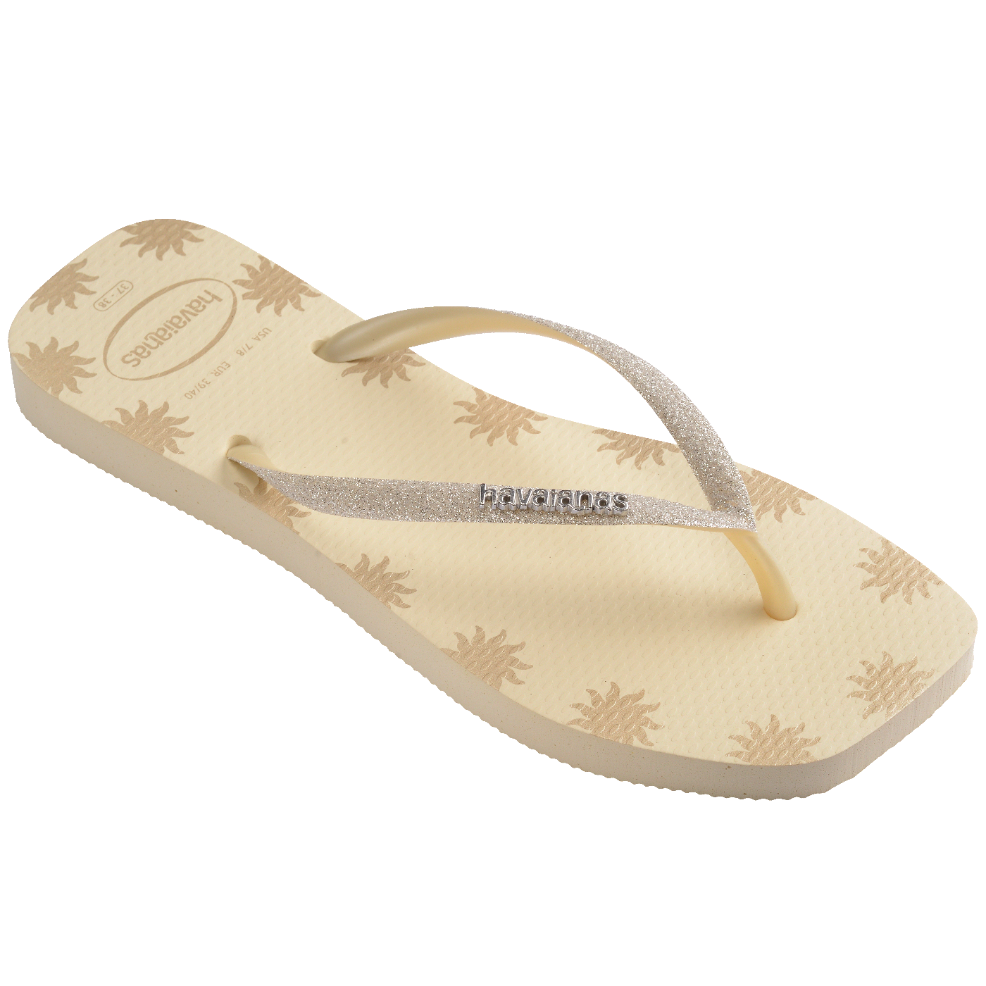 Chinelo Havaianas Slim Square Glitter Contour