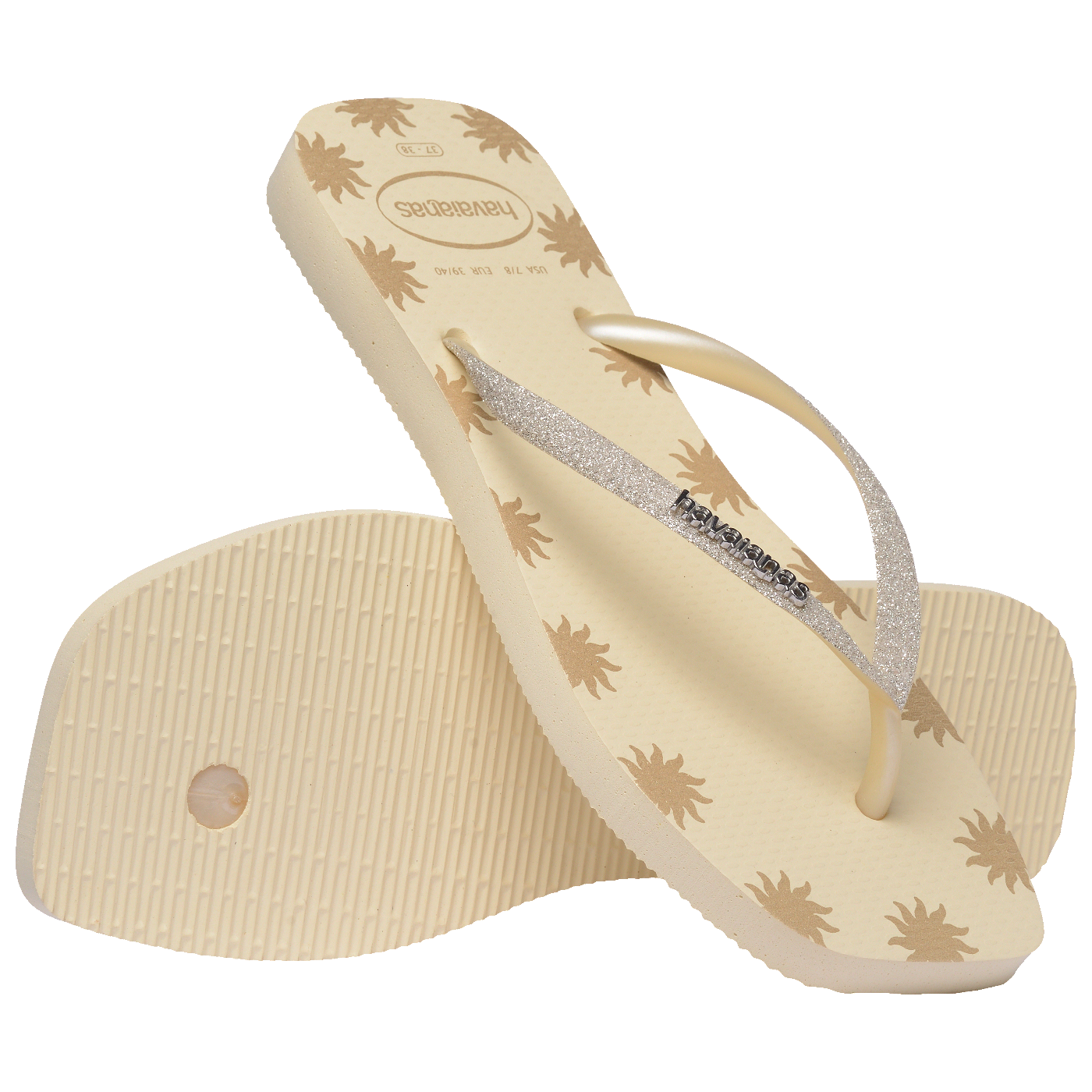 Chinelo Havaianas Slim Square Glitter Contour