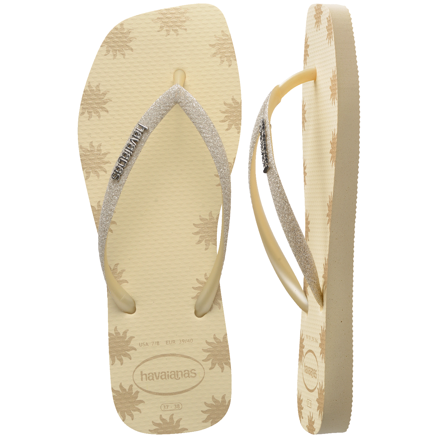 Chinelo Havaianas Slim Square Glitter Contour