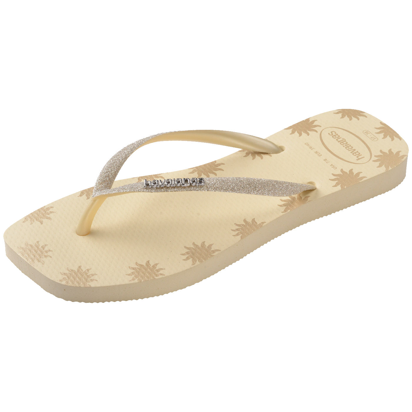 Chinelo Havaianas Slim Square Glitter Contour